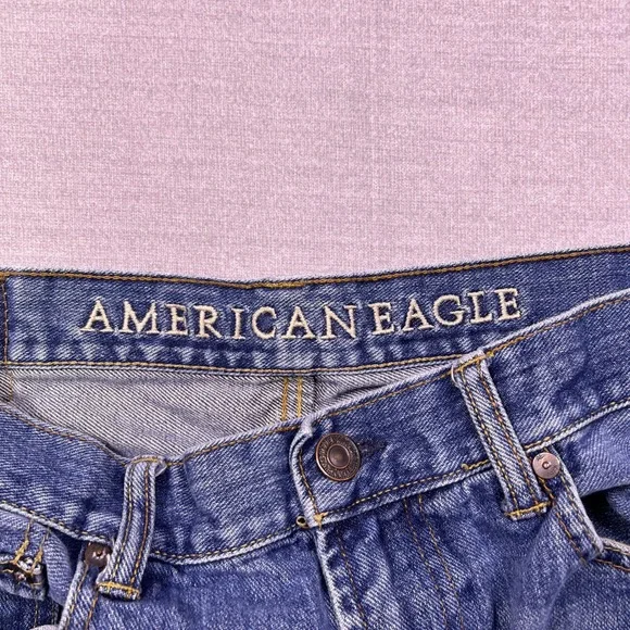 American Eagle Outfitters Mens Bootcut Jeans Medium Wash 34x34 Blue Denim - Picture 10 of 16